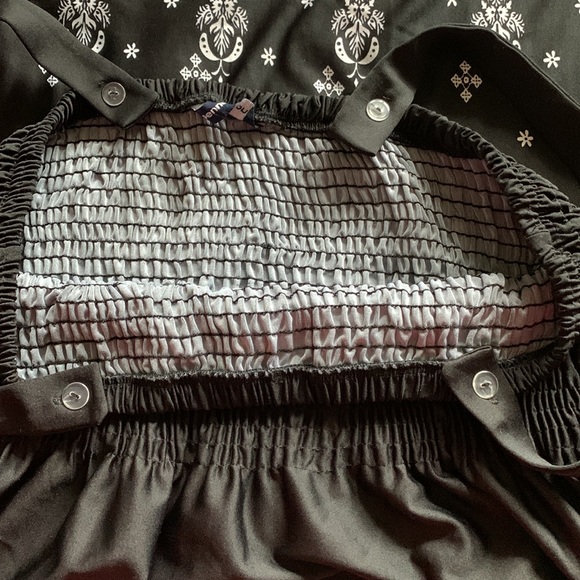 Plus size 3X black & white smocked convertible strapless maxi dress sundress 3X - Picture 14 of 14